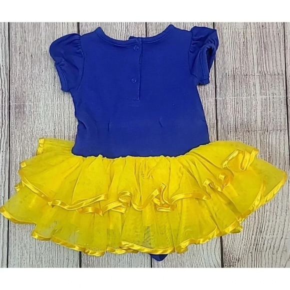 Disney Baby Snow White Costume Outfit Infant 6 Months Attached Tutu Sequins - Picture 2 of 5